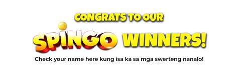 spingo winners list|LUCKY WINNERS NG SPINGO, DUMARAMI.